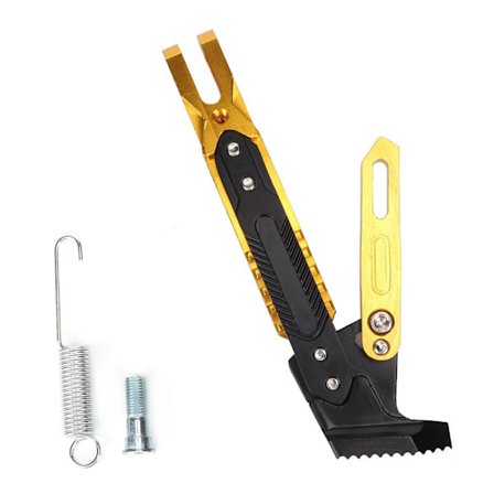 Moottoripyörän alumiiniseoksesta valmistettu säädettävä jalusta jalka sivuteline jalusta pidike (kultainen)