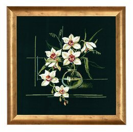 Broderipakke Bilde Hvite orkideèr - Riolis