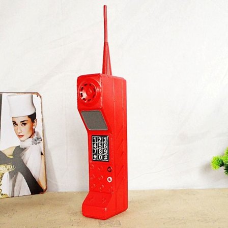 Mobil Murstein Telefon Modell Murstein Mobiltelefon Dekorasjon Håndverk RØD