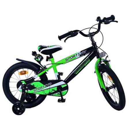 Barncykel Volare - Sportivo 16 Tum Green - Handbroms - Litenleker