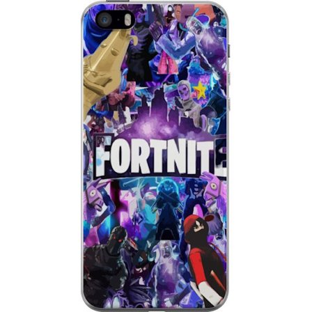 Kompatibel Mobilcover til Apple Apple iPhone SE (2016) Epic Battle Royale Gamer Collage Neon Action Style