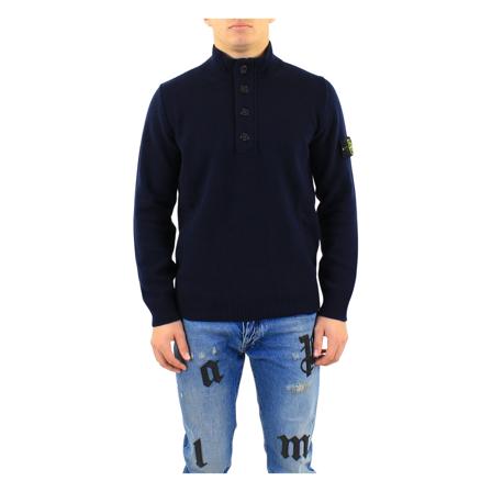 Stone Island, Round-neck Knitwear Niebieski, Mężczyzna, Rozmiar: L