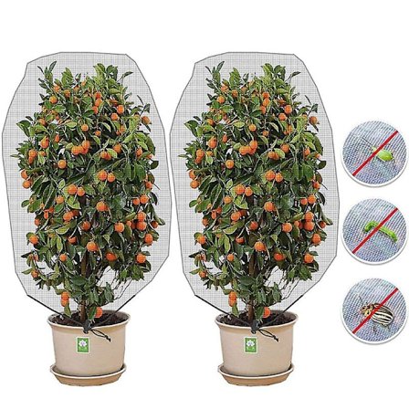 Frugttræ Net, Insektbeskyttelsesnet, 2 Pak Plantebeskyttelsesnet W