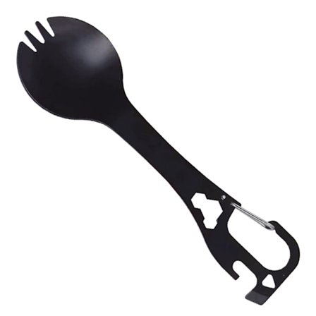 5 i 1 rustfrit stål Spork Camping Bestik med ske gaffel flaske dåseåbner