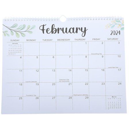 English Daily Hanging Wall Calendar Office Monthly Calendar Household Wall Calendar