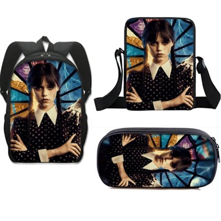 3st Onsdagssäsong Ryggsäck Case Satchel xelväska Set Y