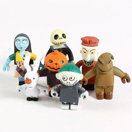 Mardröm Figurleksaksprydnad Halloween Barnpresenter 7st
