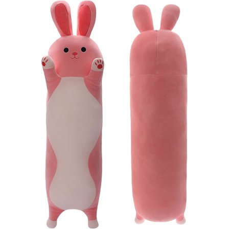 Pitkä pupu pehmotyyny, söpö eläin vartalotyyny, lasten pehmolelu (Pupu, 70cm/43.3in)