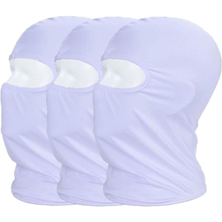 3 kpl Kesäinen Balaclava Ohut Elastinen Kangas Hengittävä Pyöräilyyn ja Ulkoiluun - UV- ja Pölysuojaus (Valkoinen x 3 kpl)