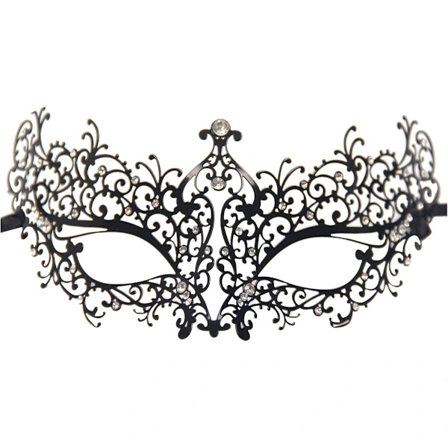 Maskerade maske i metal laserskåret til kvinder, venetiansk festmaske_tfrf