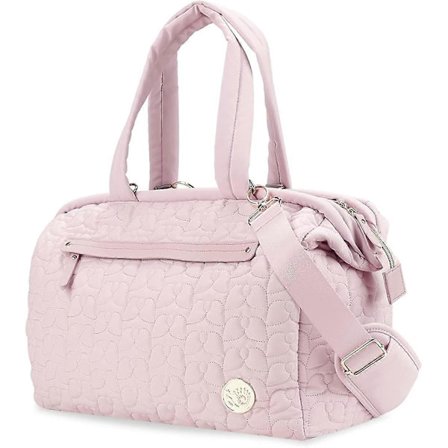 Sonarin Skötväska med Flera Fickor, Stor Kapacitet, Multifunktionell Skötväska, Axelväska, Messenger Bag, Resväska för Blöjor Wi Rosa