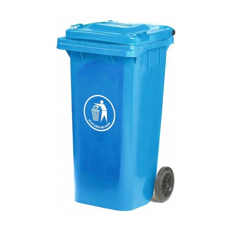 Universal wheelie bin, 940x460x550 mm, 120 L, blue