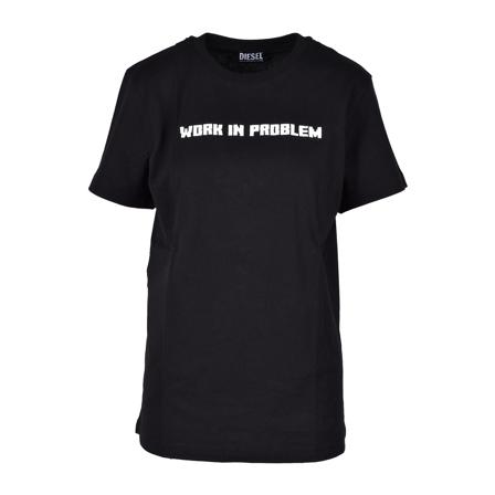 Diesel, T-Shirts Zwart, Dames, Maat:M