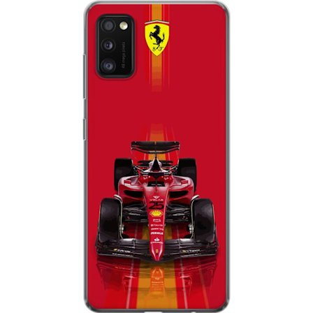 Yhteensopiva Puhelinkuori Samsung Samsung Galaxy A41 Ferrari Formula 1 -auto ikonisessa punaisessa muotoilussa urheilullisella tarkkuudella