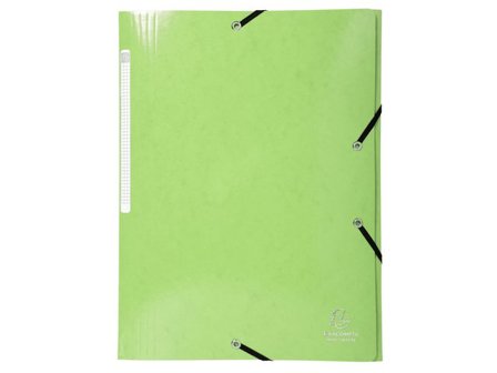 Exacompta Gummibandsmapp A4 Limegrön - Lyreco - Kontorsmaterial - Mappar och plastfickor - Gummibandsmappar 3-klaff - Kartong