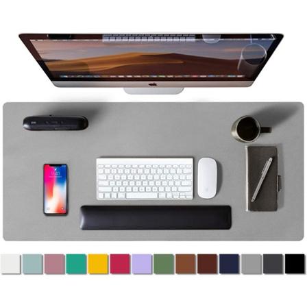 IC Læder Skrivebordspude, Musmåtte, Skrivebordsmåtte, Skridsikker PU Læder Skrivebordspude, Skrivebordspude til Bærbar