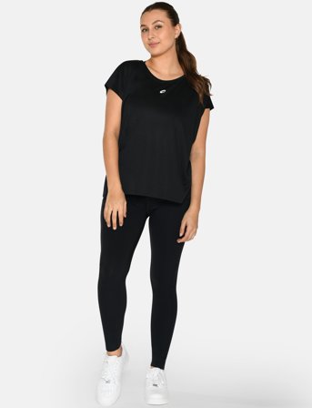 ZEBDIA Women Loose Fit T-Shirt - Black - XS