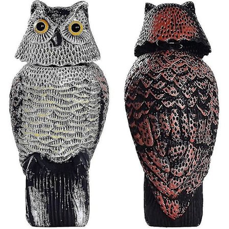 Ugle Med 360 roterende hode Skremme Fugler / Due / Måke / Kråke Plast Ugle Realistiske Ugle statuer Ugle Utendørs Hage Ugle Patio Ugle Dekor Ugle Plen