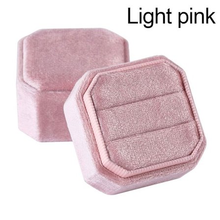 Smyckeskrin Dubbelring Case LJUSROSA