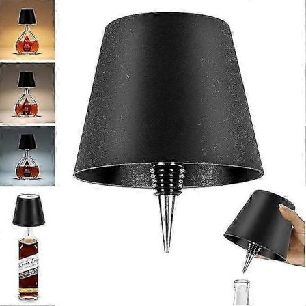 Trådløs Flaskelampe Touchkontroll RGB/3 Farger Nattlampe, Oppladbar LED-flaskelampe Trådløse Bordlamper for Soverom Restaurant & Bar 3 Farger...