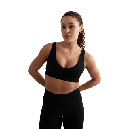 aim'n Shape Seamless Deep Cut Bra Träningskläder Dam Svart M