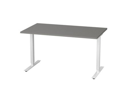 deNord Design Bord höj/sänk Basic 1400x800 grå/vit - Lyreco - Kontorsmöbler och inredning - Bord och hurtsar - Skrivbord - Höj/sänkbar