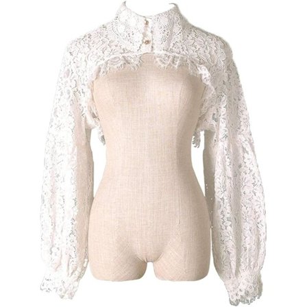 Avtagbar blus med falsk krage och halv skjortkrage