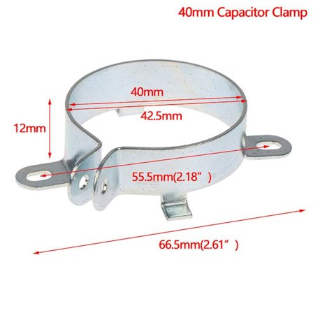 1 stk. kondensatorklemme monteringsklemme 40 mm 40 mm