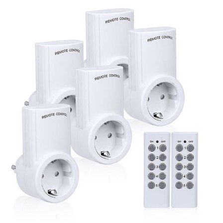 Stikkontakt - europæisk standard 9938g fjernbetjeningsstikkontakt fjernbetjeningsstikkontakt læringsstikkontakt fjernbetjeningsstikkontakt (5 stk.) Sl