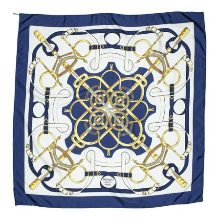 Hermès Vintage, Pre-owned Scarf Blauw, Dames, Maat:ONE Size