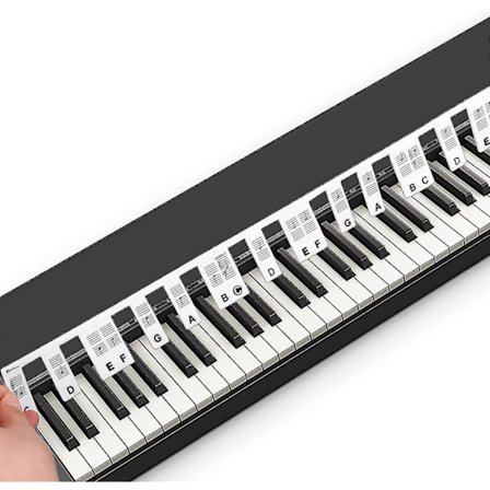 61 Tangenter Silikon Piano Keyboard Klistermärke, Avtagbara Piano Klistermärken För Keyboards