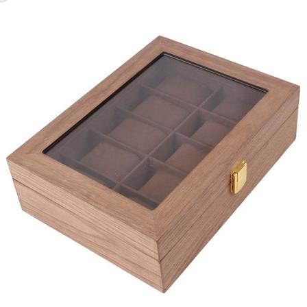 Klockbox 10 Klockor Trä - Valnöt Valnöt