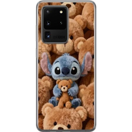 Kompatibel Mobilcover til Samsung Galaxy S20 Ultra Stitch omgivet af brune teddybjørne med en lille teddybjørn i armene i en sød og hyggelig kawaii-de