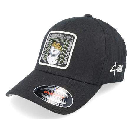 4REAL - Schwarz flexfit Cap - Thinking Out Loud Patch Black Flexfit @ Hatstore