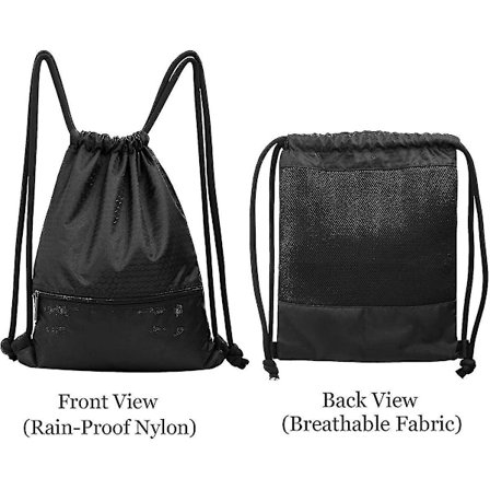 Gym Bag Sports Bag Nylon Gym Bag Bag Fabric Bag Backpack (svart)