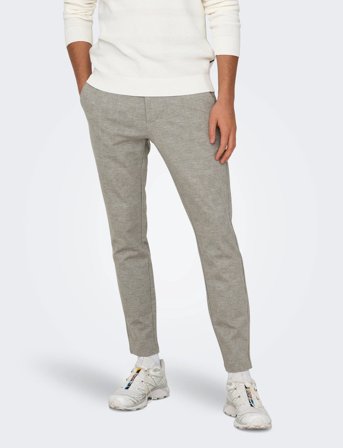 ONLY & SONS Onsmark Slim Check 020919 Pant Noos - Grey - 34 x 34