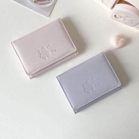 Koreansk mote damebjørn kort treveis lommebok ny K0 Y9W9 B3E6 N8X3 I3P6 rosa én størrelse