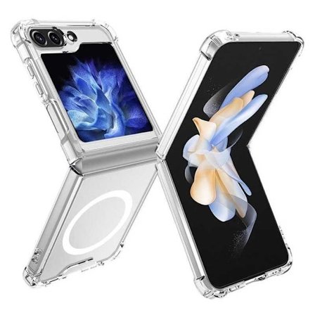 Samsung Z Flip 5 Transparent stødabsorberende cover MagSafe-kompatibel