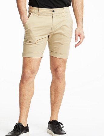 Lindbergh Superflex Chino Shorts - Beige - S