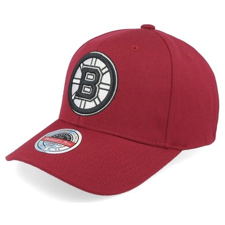 Mitchell & Ness - NHL Rød adjustable Caps - Boston Bruins Classic Red Burgundy Adjustable @ Hatstore