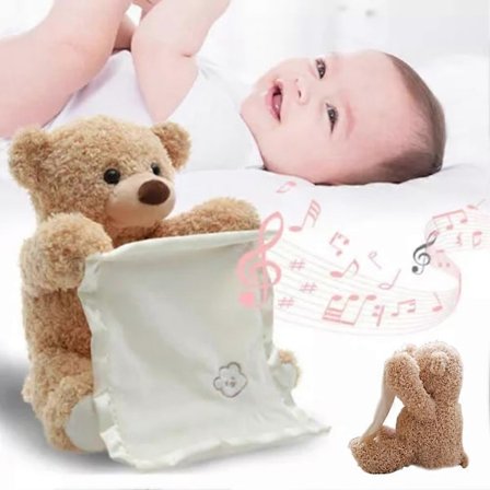 Interaktiivinen Pehmolelu Karhu Piiloutuu ja Ilmestyy Lapsille – Vauvan rauhoittava nukkumisapuväline ja täydellinen syntymäpäivälahja (FMY)