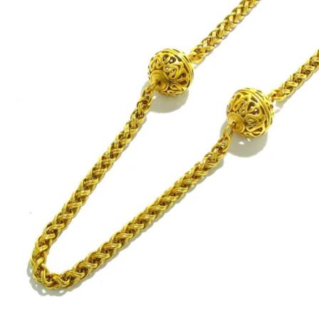 Chanel Vintage Pre-owned Metall halsband gul, Dam Vintage Smycken, Dam, Storlek: ONE SIZE