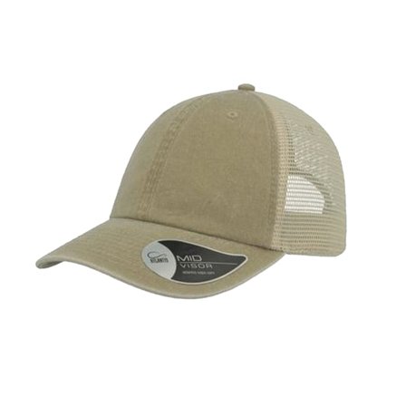 Atlantis Unisex Case Pigment Dyed 6 Panel Trucker Cap One Size