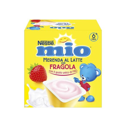 Nestlé Mio Merenda Al Latte Fragola 4 Vasetti da 100g