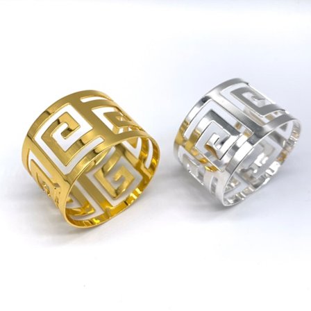 12 stk europeisk stil middagsknapp serviettring munnserviettring