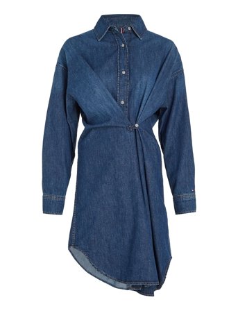 Dnm Long Shirt Dress Ada Blue Tommy Hilfiger