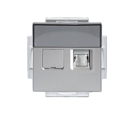 ABB FOT6208-83 Datapistoke 2 x RJ45, C6 UTP Alumiini, Tietokoneet & internet