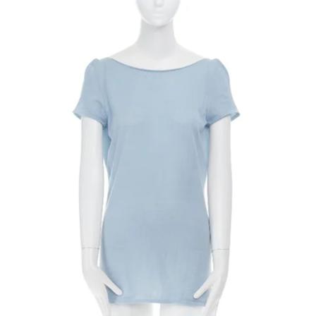 Gucci Vintage, Pre-owned Cashmere tops Blauw, Dames, Maat:S