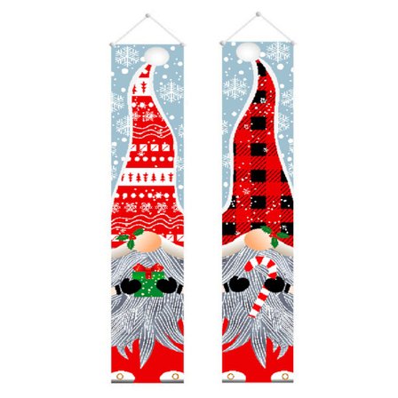 God Jul Tomtar Skilt til Indendørs Udendørs Dekoration, Vertikalt Træskilt med Rustik Bondegårdsfølelse, Perfekt til Gård Hjem Hoveddør Garage Væg