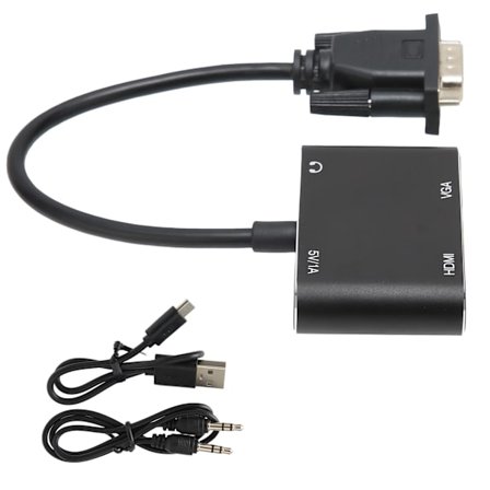 VGA Hane till HDMI Hona Adapter med Ljudkabel